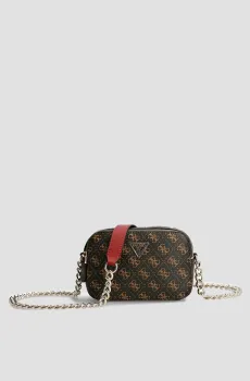 Женская темно-коричневая сумка с узором Коричневый ONESIZE Guess HWQL78.79140;BRO
