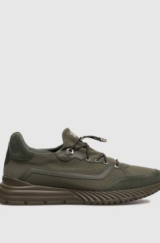 Кроссовки цвета хаки с логотипом