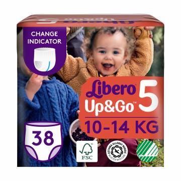 Подгузники-трусики Libero Up&Go размер 5 (10-14 кг), 38 шт Подгузники-трусики Libero Up&Go размер 5 (10-14 кг), 38 шт