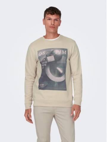 Only & Sons Світшот 22026379 Бежевий Regular Fit Only & Sons Світшот 22026379 Бежевий Regular Fit