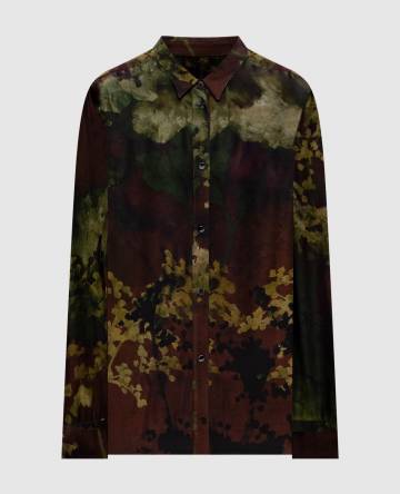 Коричневые блузки в абстрактный принт