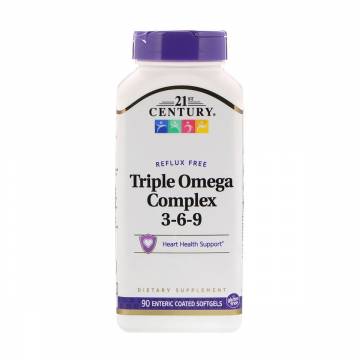 Тройной комплекс омега 3-6-9 21st Century Triple Omega Complex 3-6-9, 90 гелевых капсул Тройной комплекс омега 3-6-9 21st Century Triple Omega Complex 3-6-9, 90 гелевых капсул