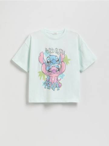 Reserved - GIRLS` T-SHIRT - блідо-бірюзовий - 844GB-06X Reserved - GIRLS` T-SHIRT - блідо-бірюзовий - 844GB-06X