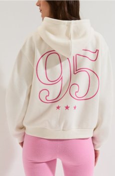 Светшортка з капюшоном на блискавці - кремовий