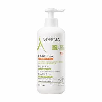 Смягчающий лосьон-эмолент для лица и тела A-Derma Exomega Control Emollient Lotion Anti-Scratching против царапин, 400 мл Смягчающий лосьон-эмолент для лица и тела A-Derma Exomega Control Emollient Lotion Anti-Scratching против царапин, 400 мл