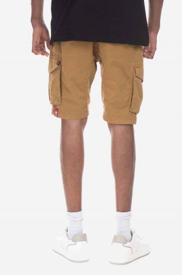 Хлопковые шорты Alpha Industries цвет коричневый 106251.13-brown Хлопковые шорты Alpha Industries цвет коричневый 106251.13-brown