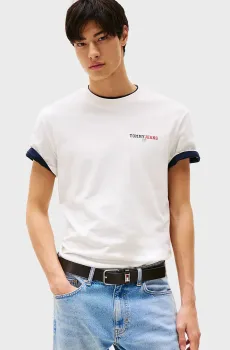 Мужская белая футболка TJM REG DNA GRAPHIC Белый L Tommy Jeans DM0DM20815