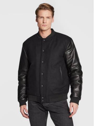 Sisley Куртка бомбер 28GCSN012 Чорний Regular Fit Sisley Куртка бомбер 28GCSN012 Чорний Regular Fit