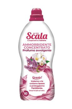 Концентрированный кондиционер-ополаскиватель Scala Ammorbidente Concentrato Жасмин и пачули, 60 стирок, 1.5 л