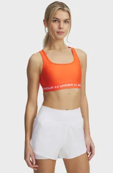 Женский оранжевый топ Crossback Mid Bra Оранжевый XS Under Armour 1361034-847