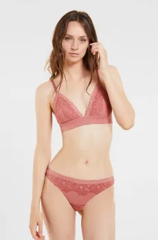 Женский терракотовый бюстгальтер с мягкой треугольной чашкой YOUNG Розовый 70C Etam 6527521