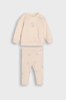 Бавовняний комплект з мотивом слонів - нюдовий