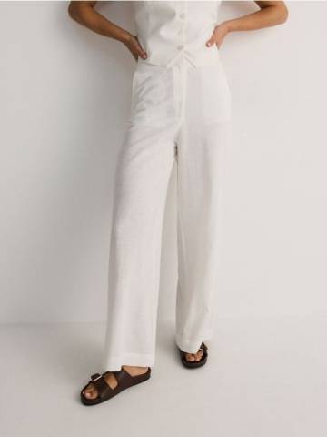 Reserved - LADIES` TROUSERS - білий - 338CZ-00X Reserved - LADIES` TROUSERS - білий - 338CZ-00X