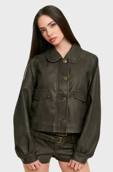 Женская темно-коричневая куртка Коричневый M-L Tally Weijl SJAPUTEO3