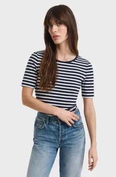 Женская футболка в полоску Разноцветный S Gant 4203493