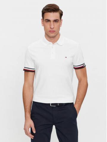 Tommy Hilfiger Поло Monotype Flag MW0MW33585 Білий Slim Fit Tommy Hilfiger Поло Monotype Flag MW0MW33585 Білий Slim Fit