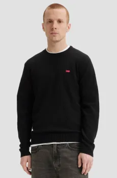 Мужской черный шерстяной джемпер Черный L Levi’s® A4320;0005