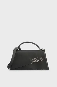 Женская черная кожаная сумка Черный ONESIZE Karl Lagerfeld 246W3099