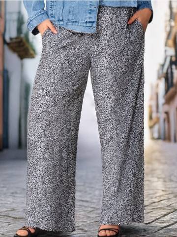Штани wide leg PLUS SIZE - різнобарвний Штани wide leg PLUS SIZE - різнобарвний
