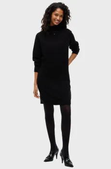 Женское черное платье TURTLENECK SWEATER Черный L Tommy Jeans DW0DW23460