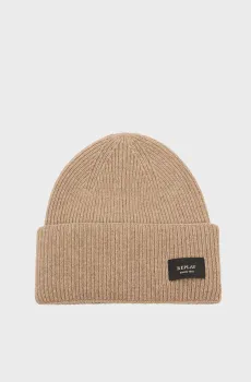 Бежевая шерстяная шапка Бежевый ONESIZE Replay AX4312.003.A7097