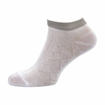 Носки женские Siela RT1112-089 короткие, ажурные, белые с серым, размер 39-42 Носки женские Siela RT1112-089 короткие, ажурные, белые с серым, размер 39-42