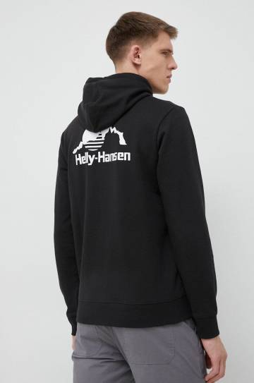 Кофта Helly Hansen мужская цвет чёрный с капюшоном однотонная 53582-591 Кофта Helly Hansen мужская цвет чёрный с капюшоном однотонная 53582-591