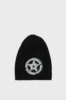 Женская черная шапка Черный ONESIZE Moschino 60078 - M5542