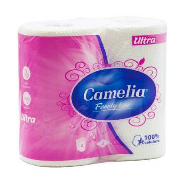 Бумажное полотенце Camelia Ultra белое, 2-слойное, 70 отрывов, 2 шт Бумажное полотенце Camelia Ultra белое, 2-слойное, 70 отрывов, 2 шт