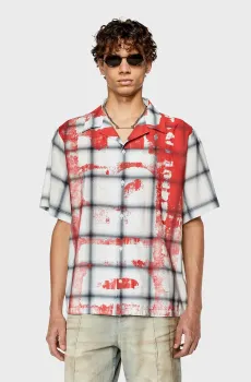 Мужская рубашка в клетку S-NABIL CAMICIA Разноцветный 46 Diesel A12965 0NJAE