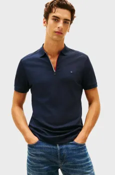Мужское темно-синее поло LIQUID Синий M Tommy Hilfiger MW0MW41613