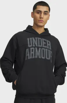 Мужское черное худи UA Rival LW Graphic Hoodie-BLK Черный M Under Armour 6014686-001