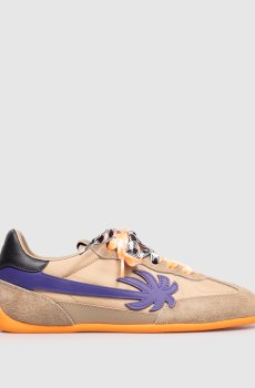 Бежевые комбинированные кроссовки