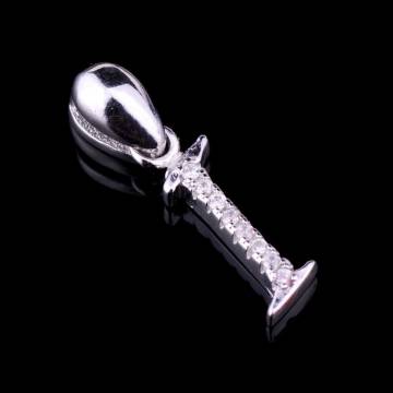 Серебряная подвеска буква "І" (фианиты) 131991I Серебряная подвеска буква "І" (фианиты) 131991I