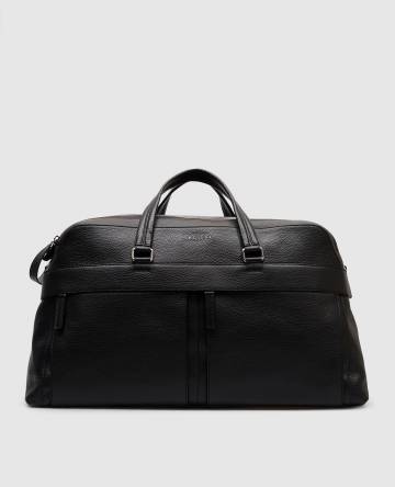Черная кожаная дорожная сумка Duffle Micron Черная кожаная дорожная сумка Duffle Micron