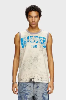 Мужская бежевая майка T-BISCO-R1 TOP Бежевый S Diesel A16161 0GIAR