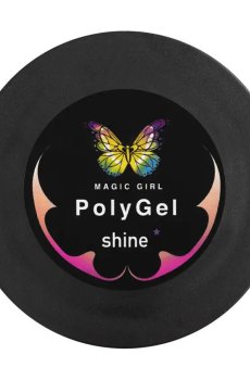 Полигель для наращивания ногтей Magic Girl PolyGel Shine No.4 Молочный с шиммером, 15 мл