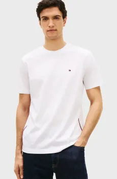 Мужская белая футболка GLOBAL STRIPE Белый XL Tommy Hilfiger MW0MW42393