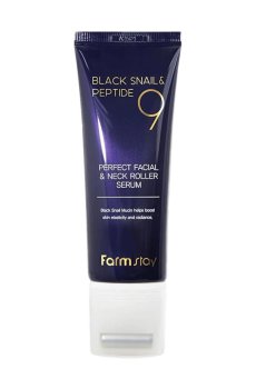 Сыворотка-роллер для лица и шеи FarmStay Black Snail & Peptide 9 Perfect Facial & Neck Roller Serum, 100 мл