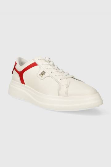 Кожаные кроссовки Tommy Hilfiger POINTY COURT SNEAKER цвет бежевый FW0FW07460 Кожаные кроссовки Tommy Hilfiger POINTY COURT SNEAKER цвет бежевый FW0FW07460