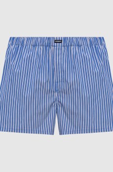 Синие шорты в полоску