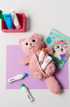 Плюшевий пенал у формі кота - рожевий