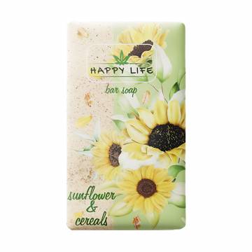Твердое мыло Happy Life Подсолнух и злаки, 180 г Твердое мыло Happy Life Подсолнух и злаки, 180 г