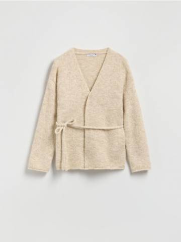 Reserved - Кардиган із зав’язкою - бежевий - 587FW-08M