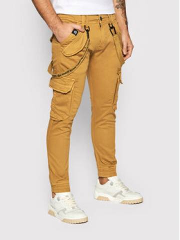 Alpha Industries Штани з тканини Utility 128202 Коричневий Slim Fit Alpha Industries Штани з тканини Utility 128202 Коричневий Slim Fit