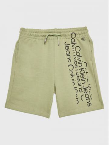 Calvin Klein Jeans Спортивні шорти Repeat Inst. Logo IB0IB01500 Зелений Regular Fit Calvin Klein Jeans Спортивні шорти Repeat Inst. Logo IB0IB01500 Зелений Regular Fit