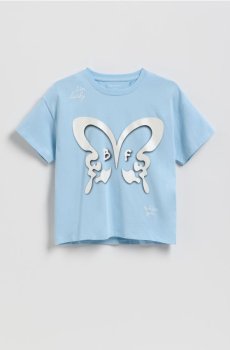 Reserved - Футболка з принтом - блідо-блакитний - 397HU-05X