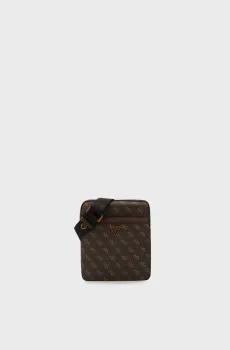 Мужская коричневая сумка с узором MILANO Коричневый ONESIZE Guess HMEVZLP2223