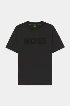 Мужская чёрная футболка Черный XXL BOSS 13416