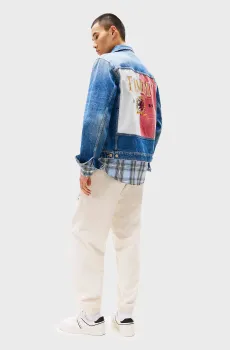 Мужская синяя джинсовая куртка RYAN REG TRK JK RWB EXT BI5135 Синий S Tommy Jeans DM0DM21860